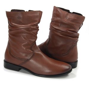 Bota Luna Couro Comfort Mogno - LUN674