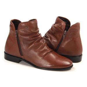 Bota Luna Couro Comfort Mogno - LUN679