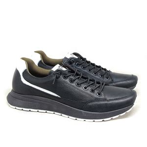 Sapatenis Kingston Couro Preto Gelo - KIN008