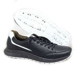 Sapatenis Kingston Couro Preto Gelo - KIN008