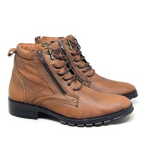 Coturno Rocker Couro Tan Velluto - ROC1357L