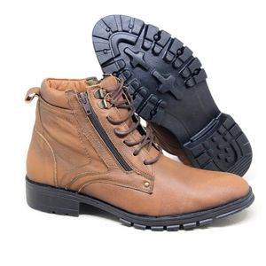 Coturno Rocker Couro Tan Velluto - ROC1357L