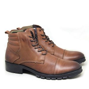 Coturno Rocker Couro Pinhão Mogno - ROC1351L
