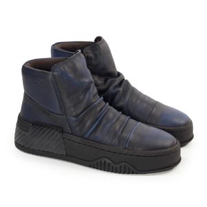 Tênis Dream Couro Blue Velluto Preto - DRE004