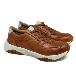 Tênis Sky Couro Roma Tan Bari Off White - SKY001