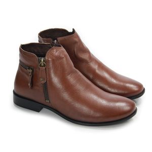 Bota Luna Couro Mogno - LUN002