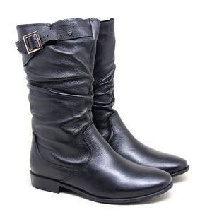 Bota Luna Couro Preto - LUN024