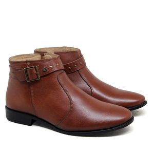Bota Luna Couro Mogno - LUN026
