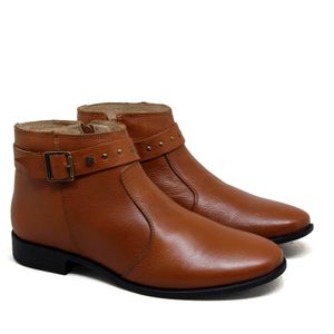 Bota Luna Couro Tan - LUN026