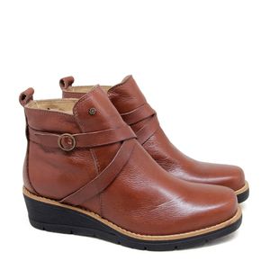 Bota Nice Couro Mogno - NIC038