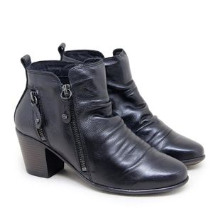 Bota New Fiji Couro Preto - NFI003