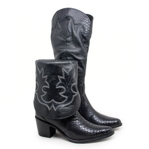 Bota New Western Couro Preto - NWE019