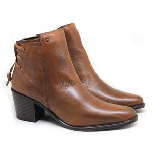 Bota New Western Couro Tan Terracota Velluto Cafe - NWE017