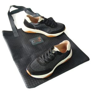 KIT Tenis Sky Preto Tressê Preto Off White - SKY003L