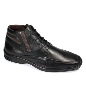 Bota Medelin Couro Preto Café - MED005L