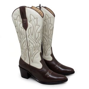 Bota New Western Couro Terracota Cristal - NWE013