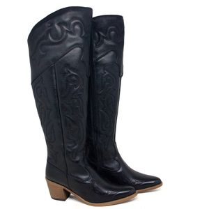 Bota Nashiville Couro Preto - NAS006