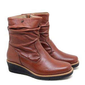 Bota Nice Couro Mogno - NIC002