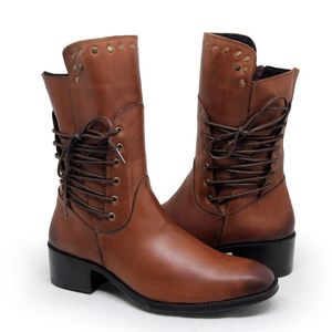 Bota Liege Couro Pinhao Old - LIE013