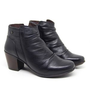 Bota New Fiji Couro Preto - NFI3021