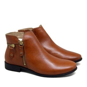 Bota Luna Couro Tan - LUN002