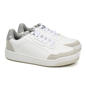 Tenis Livia Branco Prata - LIV002