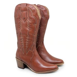 Bota Nashville Couro Mogno - NAS004