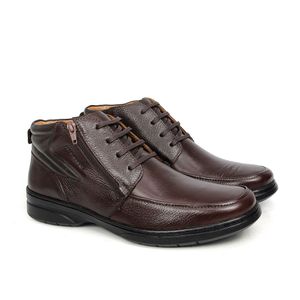 Coturno Guadalupe Confy Couro Dark Brown - GUAFY4471