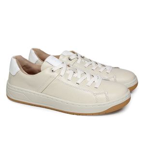Tenis Sara Couro Bari Off White Roma Gelo - SAR002