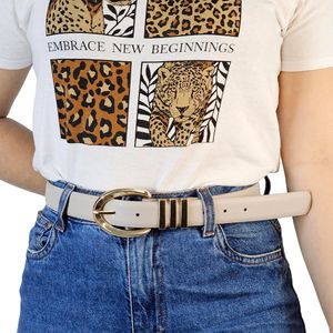 Cinto Tres Passantes Off White - CTF160