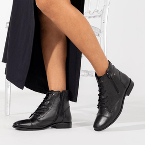 Bota Luna Couro Comfort Preto - LUN688
