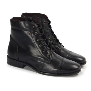 Bota Luna Couro Comfort Preto - LUN688