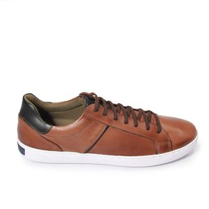Sapatênis Bilbao Couro Pinhao Preto - BIL011K