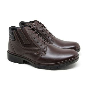 Coturno Guadalupe Confy Couro Dark Brown - GUAFY4361