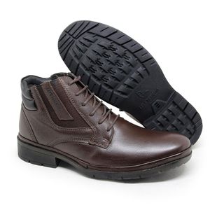 Coturno Guadalupe Confy Couro Dark Brown - GUAFY4361