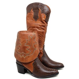 Bota New Western Couro Cafe Havana - NWE019