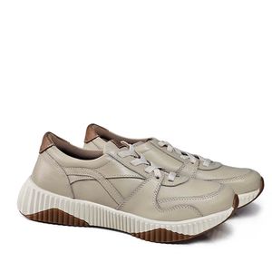 Tênis Sky Couro Bari Off White Roma Tan - SKY001