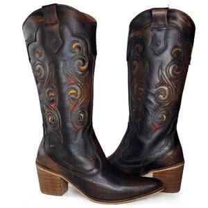 Bota Fem Texas - Couro Tan Imperial Preto - TEX006