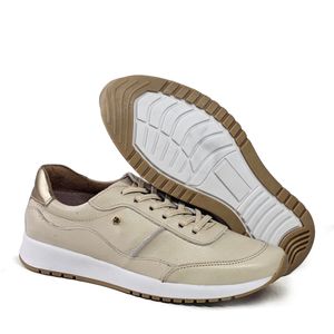 Tenis Tie Couro Cristal Dourado - TIE23
