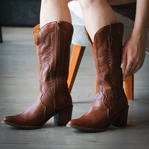 Bota Nashville Couro Mogno Terracota - NAS002
