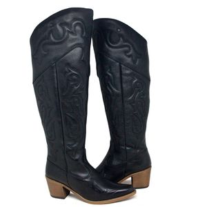 Bota Nashville Couro Preto - NAS006