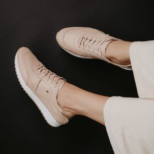 Tenis Tie Couro Pessego Cobre - TIE23
