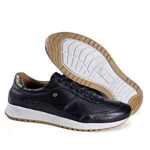Tenis Tie Couro Preto Onix - TIE23