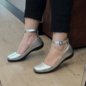 Sapatilha Angel Couro Prata - ANG1024
