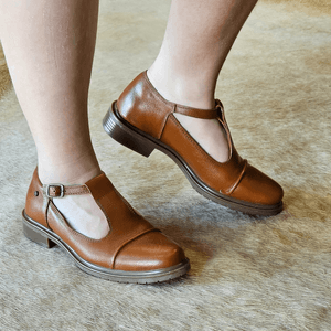 Sapato Kate Couro Tan Lustro - KAT012