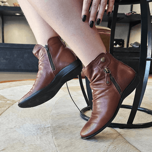 Bota Angel Couro Comfort Mogno - ANG867