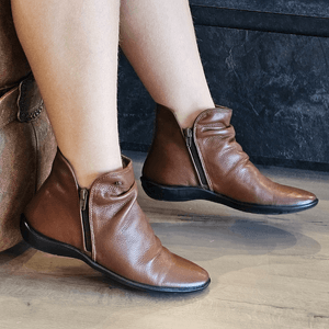 Bota Angel Couro Comfort Mogno - ANG820