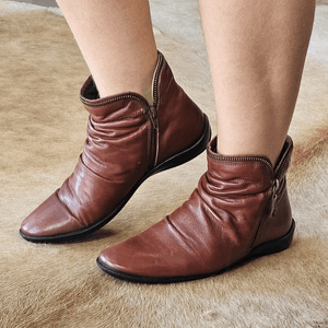 Bota Angel Couro Comfort Mogno - ANG811