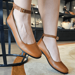 Sapatilha Angel Couro Tan - ANG1013