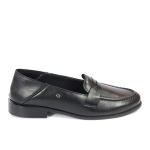 Mocassim Luna Couro Roma Preto Lustro - LUN1011